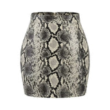 Light Luxury Texture Snake-Shaped Leather High-End Skirt High-Rise Thin Wild Python Retro Temperament A Short Skirt