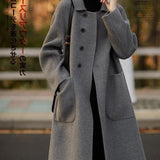 Large-Size Women's New Coat Women In The Fat Mm 2025 Autumn And Winter New Loose Kiqi Hair Coat Women