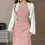 Sensing Spring And Autumn Black Sling Dress 2025 Long Dress Women's New French Style