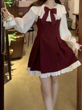 2026 Princess Style Decrease Dresses Women's Autumn Dress New Small Design Sensing Bow Sling With Short Skirt