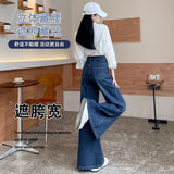 High-Rise Wide-Legged Jeans Women's Autumn 2026 New Thin Loose Design Trumpet Straight Trousers