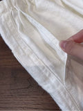 White Cotton Trousers Women's Summer Thin Women's Trousers High Waist Lint Slacks Linen Broad Leg Trousers Sunscreen