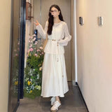 White Hanging Licks Women's Summer 2025 New Gentle And Style Temperament Wears A Seaside Vacation Dress