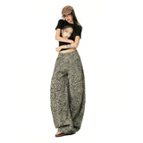 26Th Ootd!| Spring 2026 New Water Wash To Make Old Leopard Print Wide-Leg Jeans