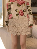 Lace Heavy Industry Nail Bag Hip High Waist Half Skirt Short