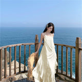 Fairy Show-Back Dress Seaside Holiday Dress Sling Neck Sexy Morning Robes Beach Dress Girl