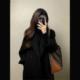 Maillard Wears A High-Grade Feeling Of Hair, The Woman's Autumn And Winter Thick Knee Long Korean Wind Coat