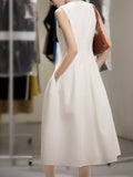 Light Dress Round-The-Cuffless White Moon Dress
