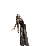 Sichuan West Original Xinjiang Tourism Wasteland Wind Wearing A New Dress With The Maillard Dress Summer 2025 New Dress Set