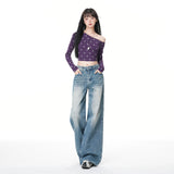 2026 New | Vintage | Pressing And Folding Process | Low-Rise Loose Broad-Legged Jeans
