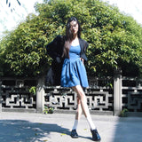 Art Student Klein Blue Dress Woman 2025 Summer New Cute Small Suspension Suspension