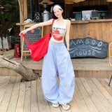 Casual Dopamine | Jazz Dance Stripes | Loose Broad Legs Casual Walking Trousers Women