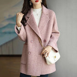 Thousand Birds Autumn And Winter New Fashion Characters Loose Thin And Thin Small Hairy Hairy Long Coat Woman
