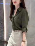 French V-Neck Loose Feeling Long-Sleeved Sunscreen Shirt Women 2026 New Spring And Summer Loose Leisure Lazy Coat Top