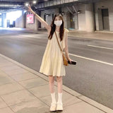 2026 New Small Slingless Hanging Neck Dress Women's Summer Seaside Holiday Fairy Beach Dress