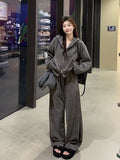 Sports Suit Women 2025 Spring And Autumn Students Korean Version Of Loose Thin Fashion Dress Casual Two Sets
