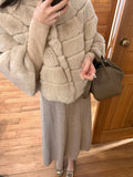 Sister's Brocing Dress 100 Wool Knitted Skirt Women's Autumn And Winter Long Elegant Early Gold Skirt
