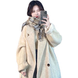 2026 Hepburn Wind Hair This Coat Autumn And Winter Korean Version Of The Loose Small Man This Coat Woman Long Plus Thicken Thick