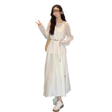 White Hanging Licks Women's Summer 2025 New Gentle And Style Temperament Wears A Seaside Vacation Dress