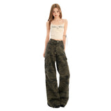 New Eleven Stone Treasure Camouflage Trousers Small Low-Rise Loose Straight Slack Trousers Woman