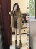 Qaqi Color Long Wind Coat Woman 2025 New Look This Year's Popular Explosion Small Korean