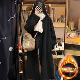 2026 Hepburn Wind Hair This Coat Autumn And Winter Korean Version Of The Loose Small Man This Coat Woman Long Plus Thicken Thick