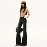 Micro-Rac Cowboy Trousers Slimming 2025 New Girls Autumn And Winter Drag Floor Comfortable Pocket Design